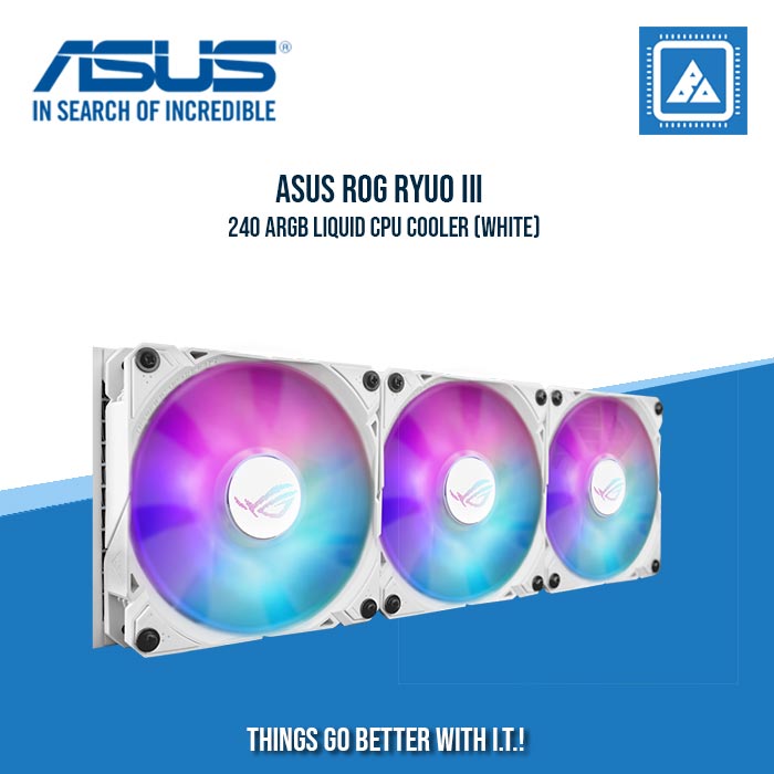 ASUS ROG RYUO III 240 ARGB LIQUID CPU COOLER (WHITE) ASUS ROG RYUO III 240 ARGB LIQUID CPU COOLER (WHITE)